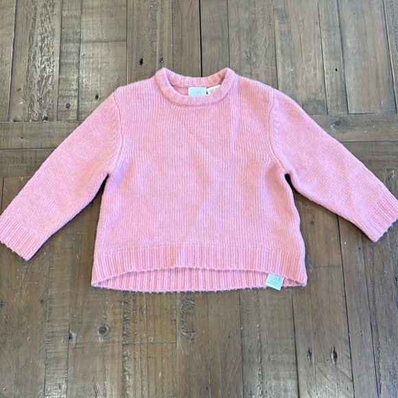 Zara pink knit boxy sweater - Picture 1 of 5